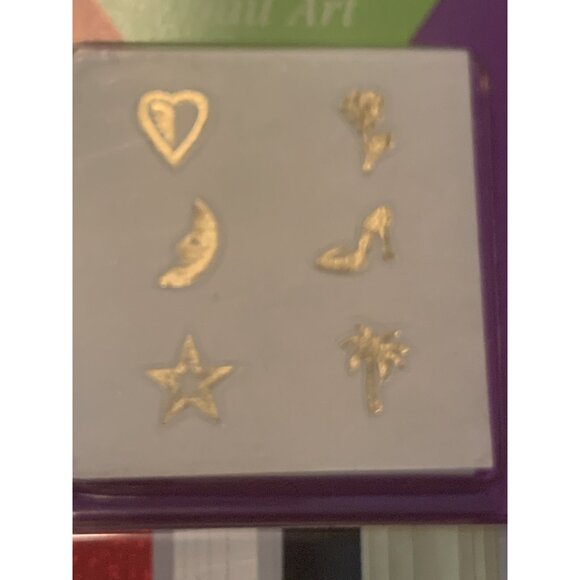 Nailene Nail Art Gold stick on decals for fingers & toes nails Vintage New creat - Picture 3 of 9